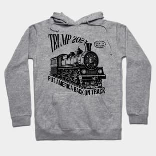 Trump Train, Trump 2024, Patriotic America 1st Trump Supporter, Republican Proud Conservative Hoodie